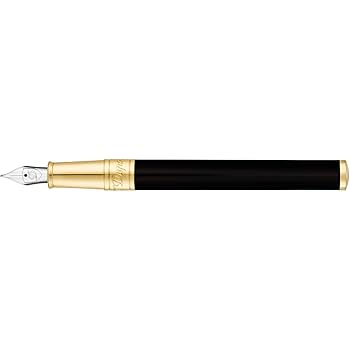 Amazon.com : S.T. Dupont D-Initial Fountain Pen Black/Gold